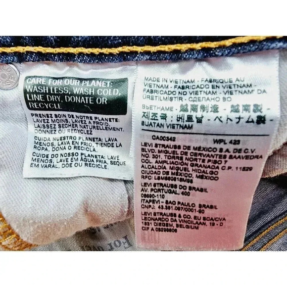 Levi's Size 30X32 Men's 505 Blue Denim 5 Pocket Logo Tag Jeans - Picture 13 of 13